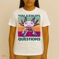 Retro 90s Axolotl Funny You Axolotl Questions T-Shirt thumb 4