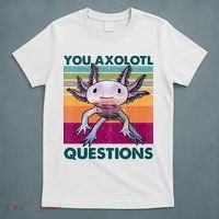Retro 90s Axolotl Funny You Axolotl Questions T-Shirt thumb 5