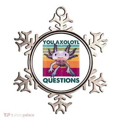 Retro 90s Axolotl Funny You Axolotl Questions Ornament