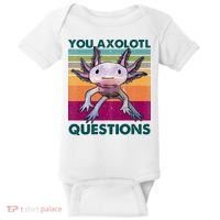 Retro 90s Axolotl Funny You Axolotl Questions Baby Bodysuit thumb 0