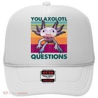 Retro 90s Axolotl Funny You Axolotl Questions Hat thumb 0