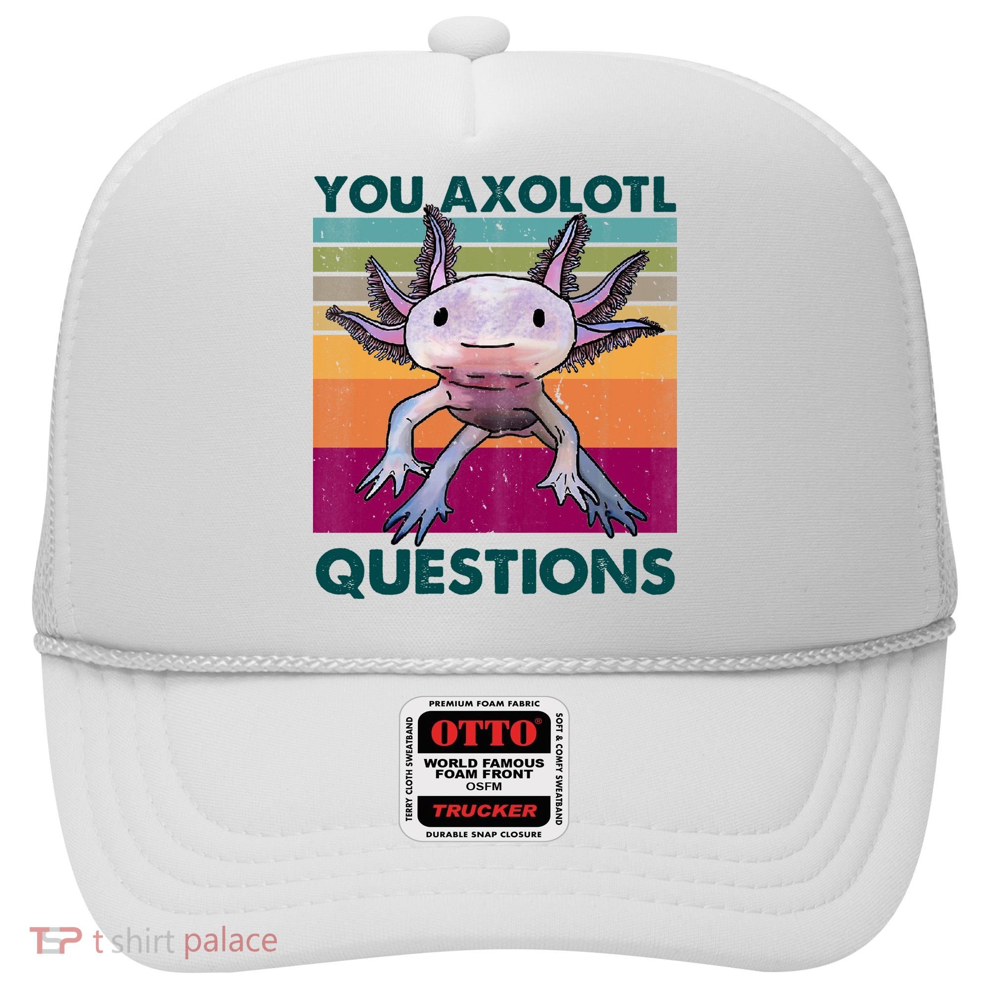 Retro 90s Axolotl Funny You Axolotl Questions Hat