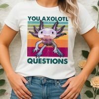 Retro 90s Axolotl Funny You Axolotl Questions Women's T-Shirt thumb 2
