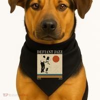 Retro 90s Defiant Jazz Gift USA-Made Doggie Bandana thumb 1