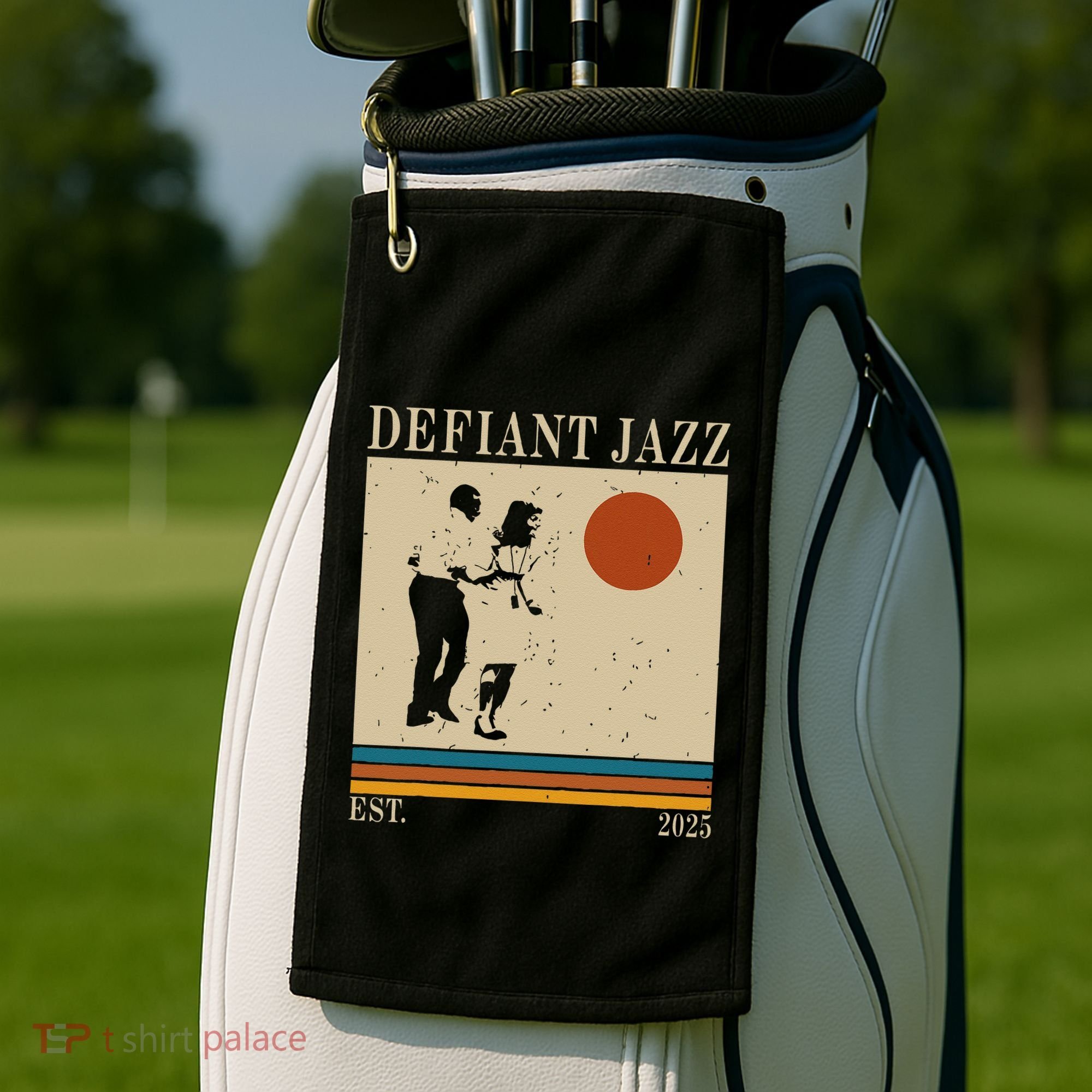 Retro 90s Defiant Jazz Gift Golf Towel
