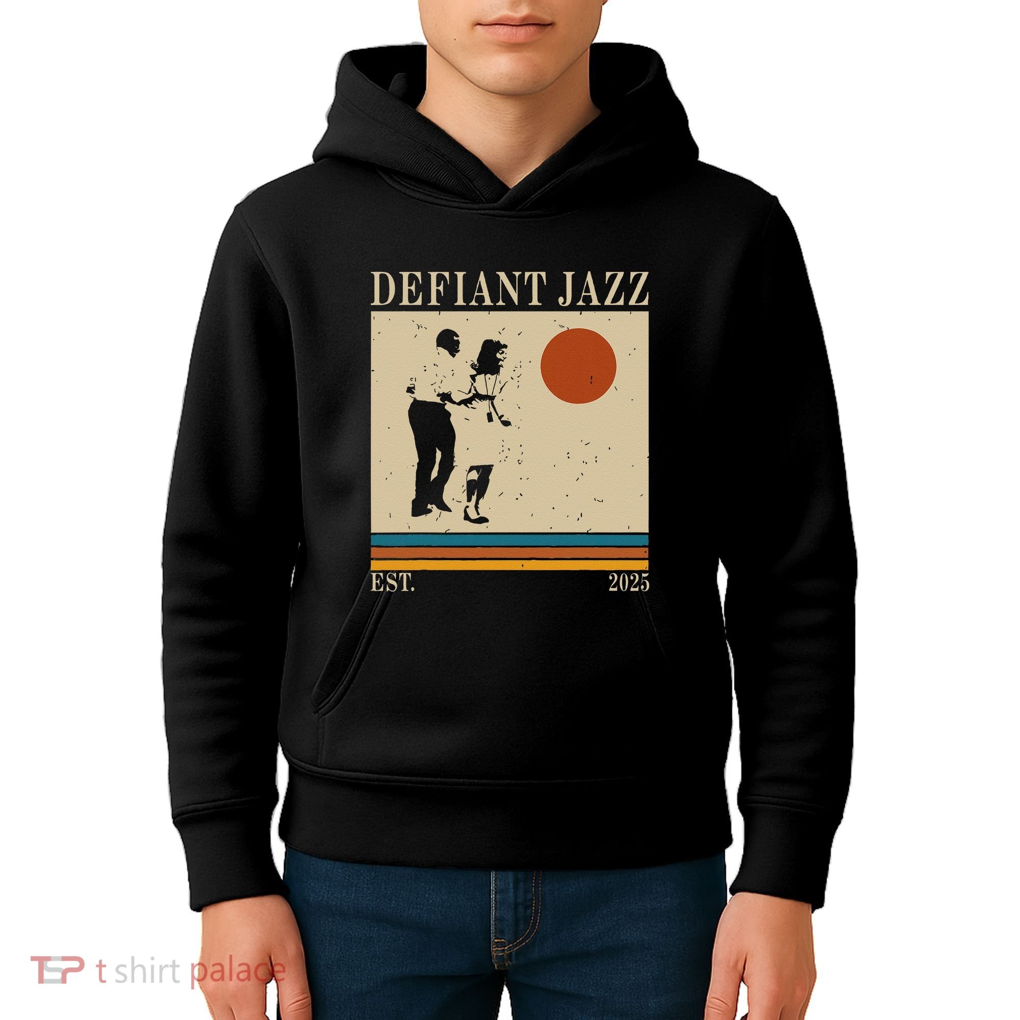 Retro 90s Defiant Jazz Gift Kids Hoodie