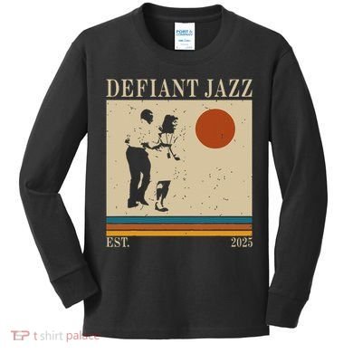 Retro 90s Defiant Jazz Gift Kids Long Sleeve Shirt