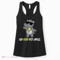 Rap 90s Hip Hop Hippo Cute Hippopotamus Zoo Animal Gift Women's Tank Top thumb 0
