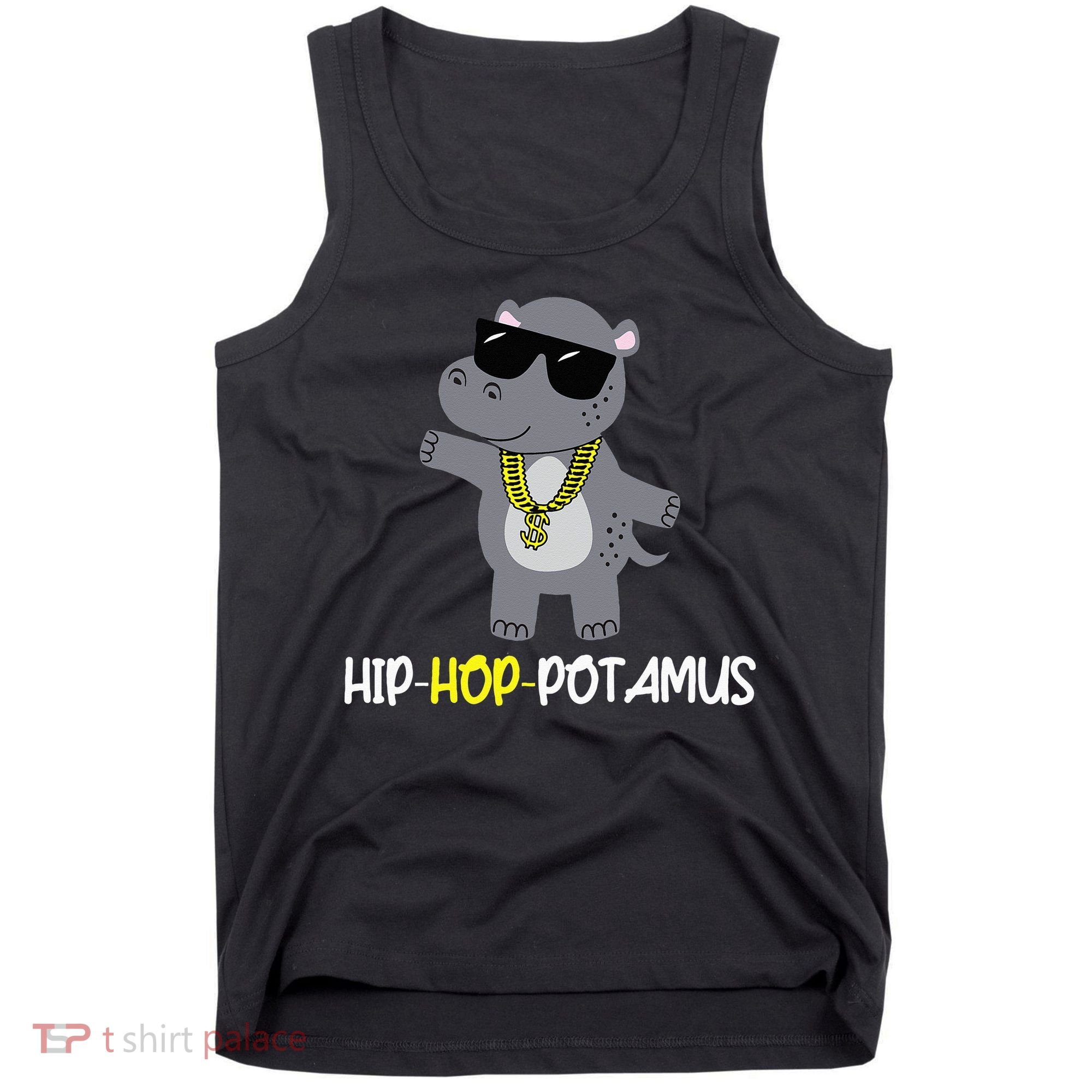 Rap 90s Hip Hop Hippo Cute Hippopotamus Zoo Animal Gift Tank Top