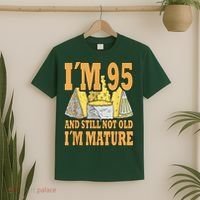Retro 95 Years Old Vintage Cheese 95th Birthday T-Shirt thumb 2