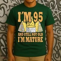 Retro 95 Years Old Vintage Cheese 95th Birthday T-Shirt thumb 3