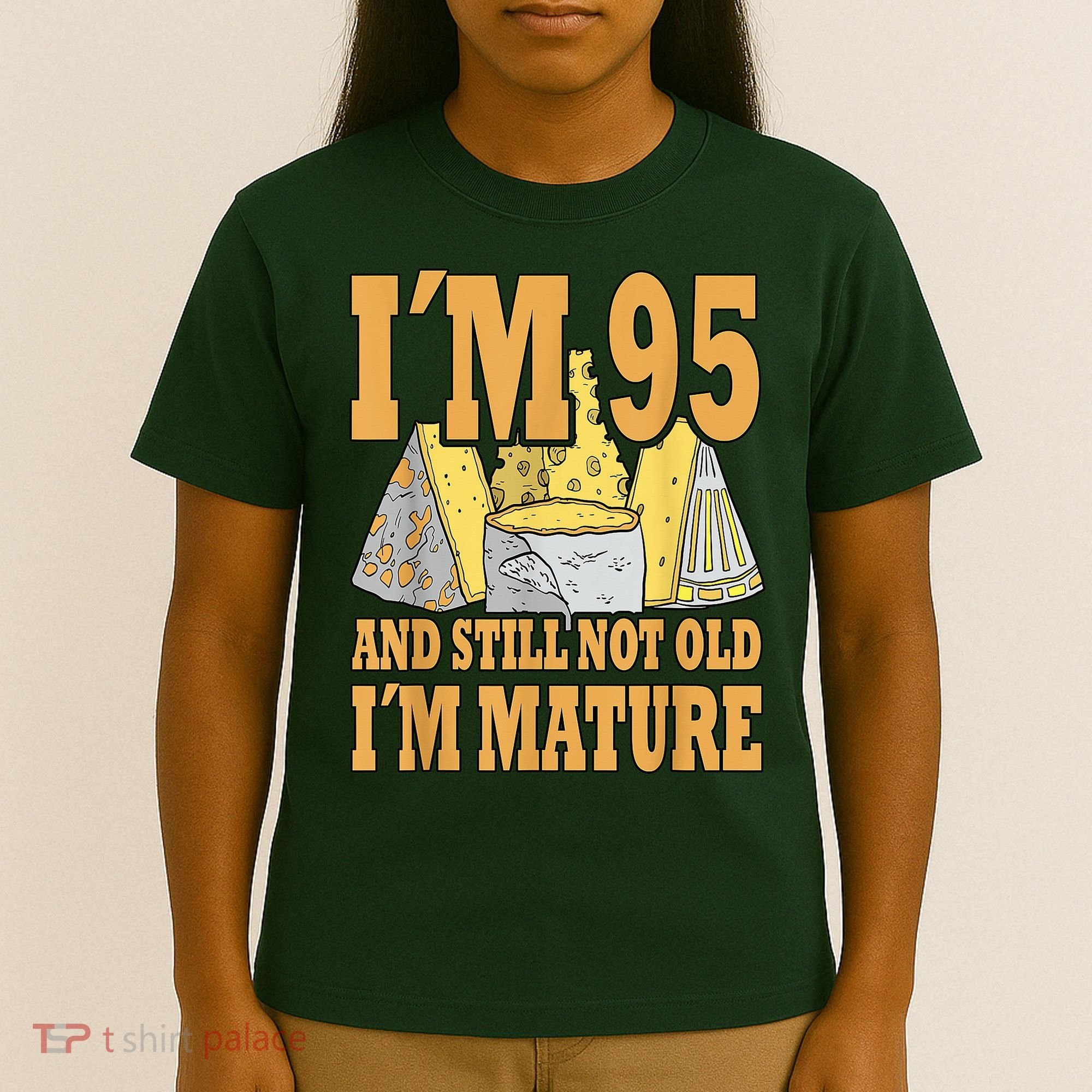 Retro 95 Years Old Vintage Cheese 95th Birthday T-Shirt