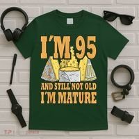 Retro 95 Years Old Vintage Cheese 95th Birthday T-Shirt thumb 5