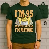 Retro 95 Years Old Vintage Cheese 95th Birthday T-Shirt thumb 6