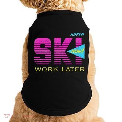 Retro Aspen 80s Colorado Skiing Doggie Tank
