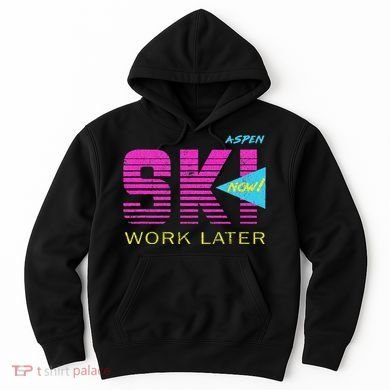 Retro Aspen 80s Colorado Skiing Hoodie
