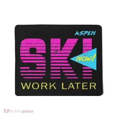Retro Aspen 80s Colorado Skiing Mousepad