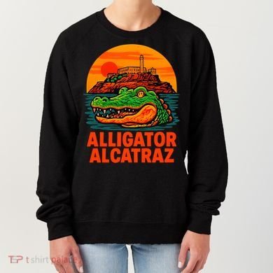 Retro Alligator Alcatraz Women's Sweatshirt