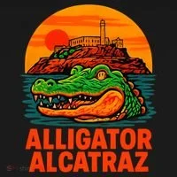 Retro Alligator Alcatraz Bucket Hat thumb 4