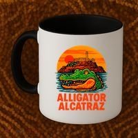 Retro Alligator Alcatraz Coffee Mug thumb 2