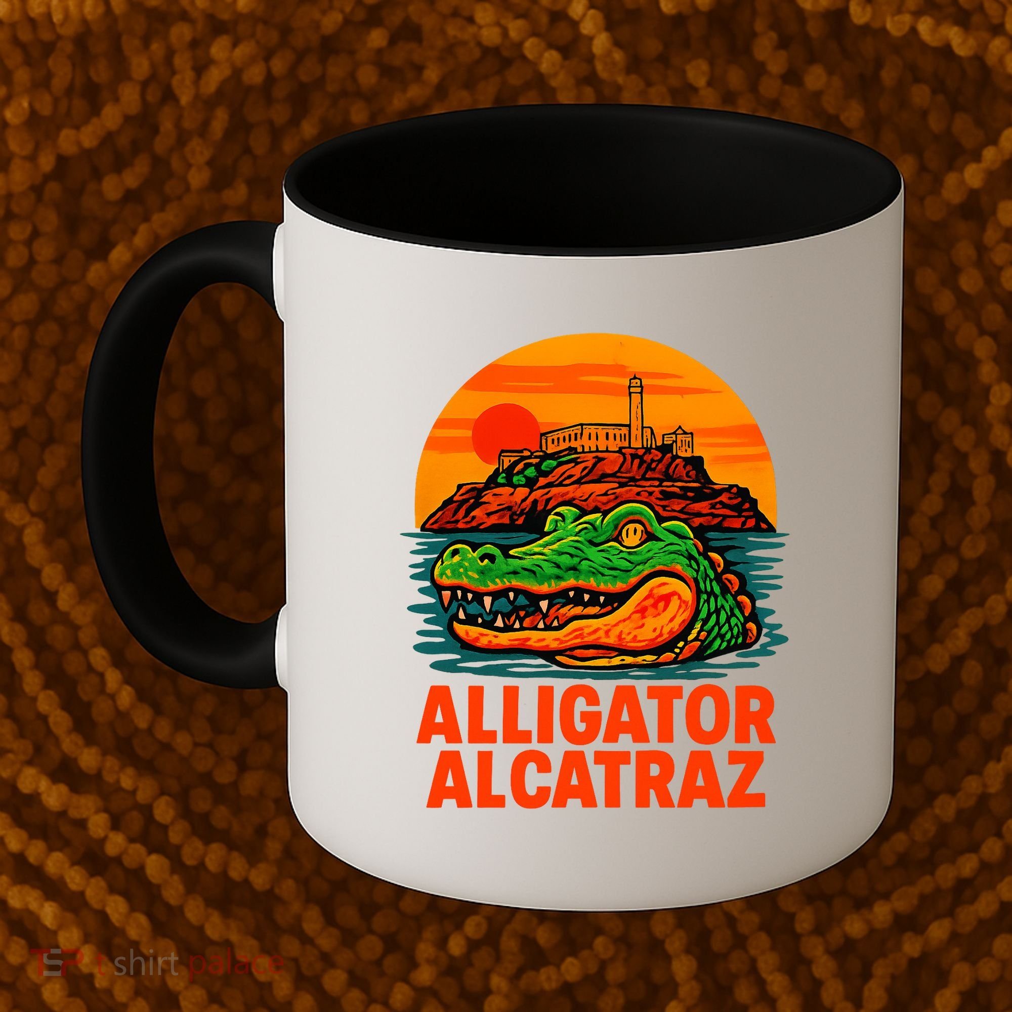 Retro Alligator Alcatraz Coffee Mug