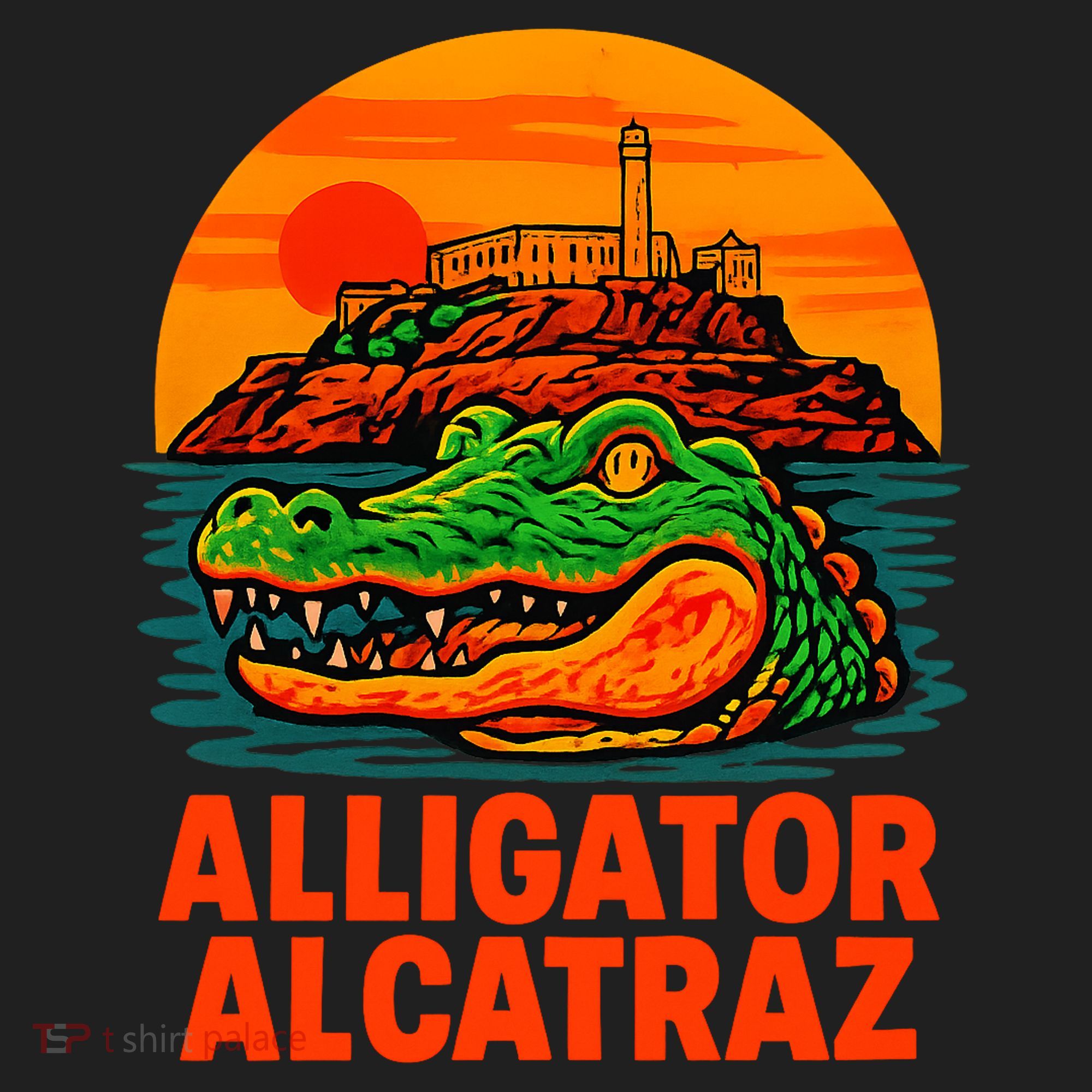 Retro Alligator Alcatraz Tumbler