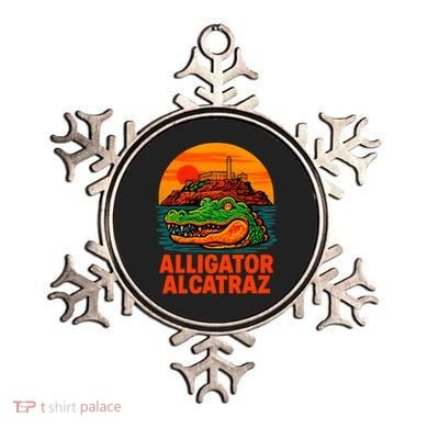 Retro Alligator Alcatraz Ornament