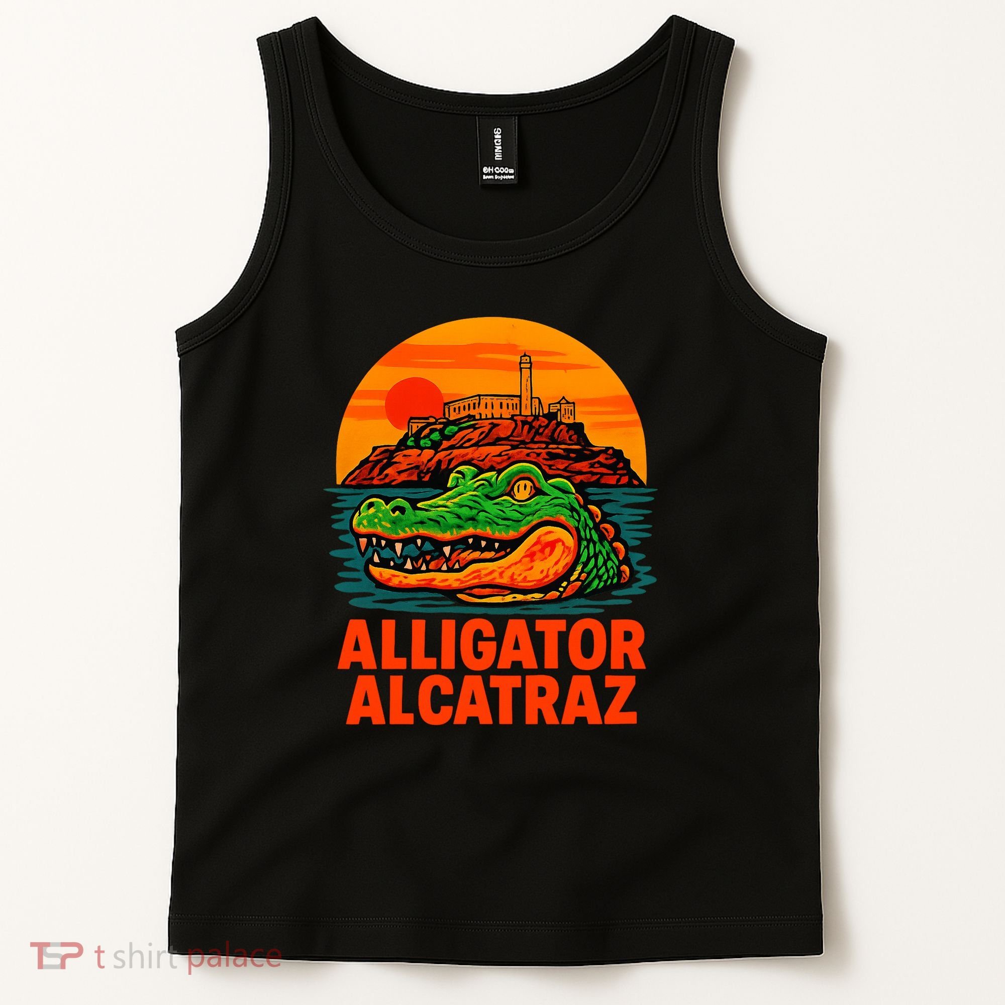 Retro Alligator Alcatraz Tank Top
