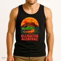 Retro Alligator Alcatraz Tank Top thumb 3
