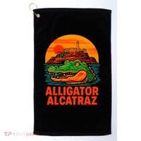 Retro Alligator Alcatraz Golf Towel thumb 0