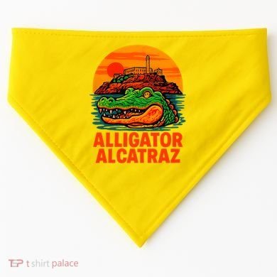 Retro Alligator Alcatraz USA-Made Doggie Bandana