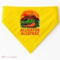 Retro Alligator Alcatraz USA-Made Doggie Bandana thumb 0