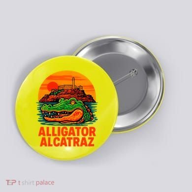 Retro Alligator Alcatraz Button