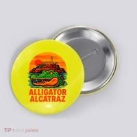 Retro Alligator Alcatraz Button thumb 0
