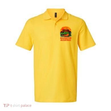 Retro Alligator Alcatraz Polo