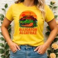 Retro Alligator Alcatraz Women's T-Shirt thumb 2