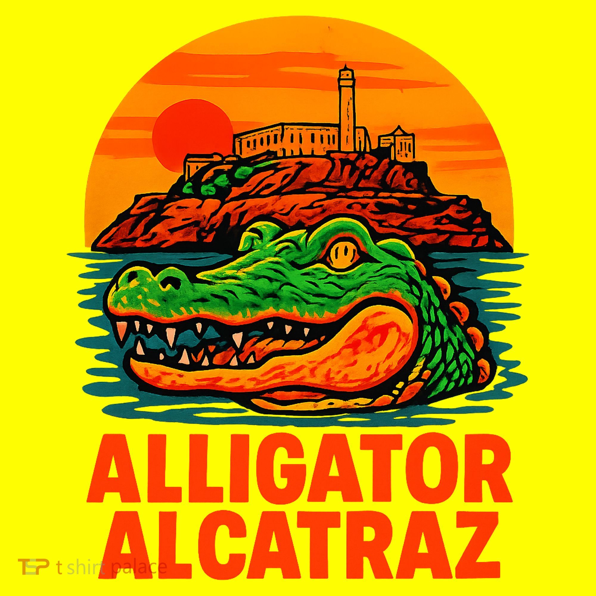 Retro Alligator Alcatraz Women's T-Shirt