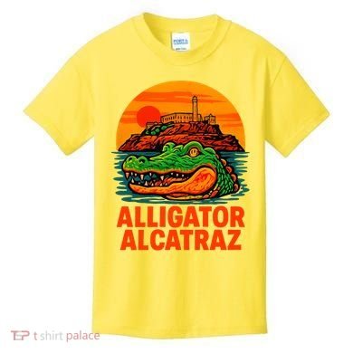 Retro Alligator Alcatraz Kids T-Shirt