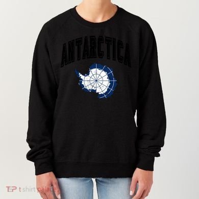 Retro Antarctica Athletic Map And Flag Meaningful Gift Women's Sweatshirt