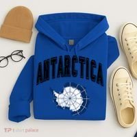 Retro Antarctica Athletic Map And Flag Meaningful Gift Hoodie thumb 4