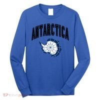 Retro Antarctica Athletic Map And Flag Meaningful Gift Long Sleeve Shirt thumb 0