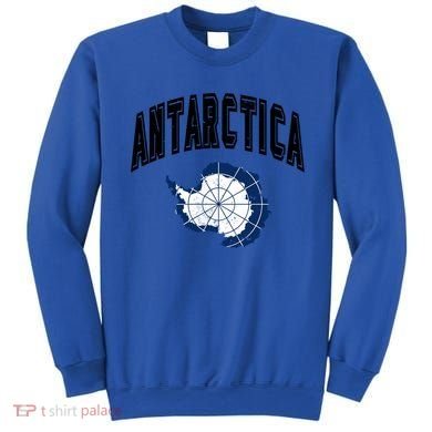 Retro Antarctica Athletic Map And Flag Meaningful Gift Sweatshirt