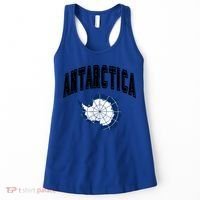 Retro Antarctica Athletic Map And Flag Meaningful Gift Women's Tank Top thumb 0