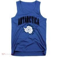 Retro Antarctica Athletic Map And Flag Meaningful Gift Tank Top thumb 0