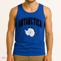 Retro Antarctica Athletic Map And Flag Meaningful Gift Tank Top thumb 3