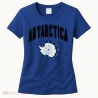 Retro Antarctica Athletic Map And Flag Meaningful Gift Women's T-Shirt thumb 0