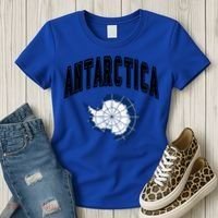Retro Antarctica Athletic Map And Flag Meaningful Gift Women's T-Shirt thumb 3