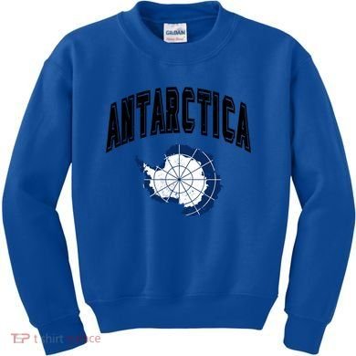 Retro Antarctica Athletic Map And Flag Meaningful Gift Kids Sweatshirt