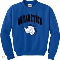 Retro Antarctica Athletic Map And Flag Meaningful Gift Kids Sweatshirt thumb 0