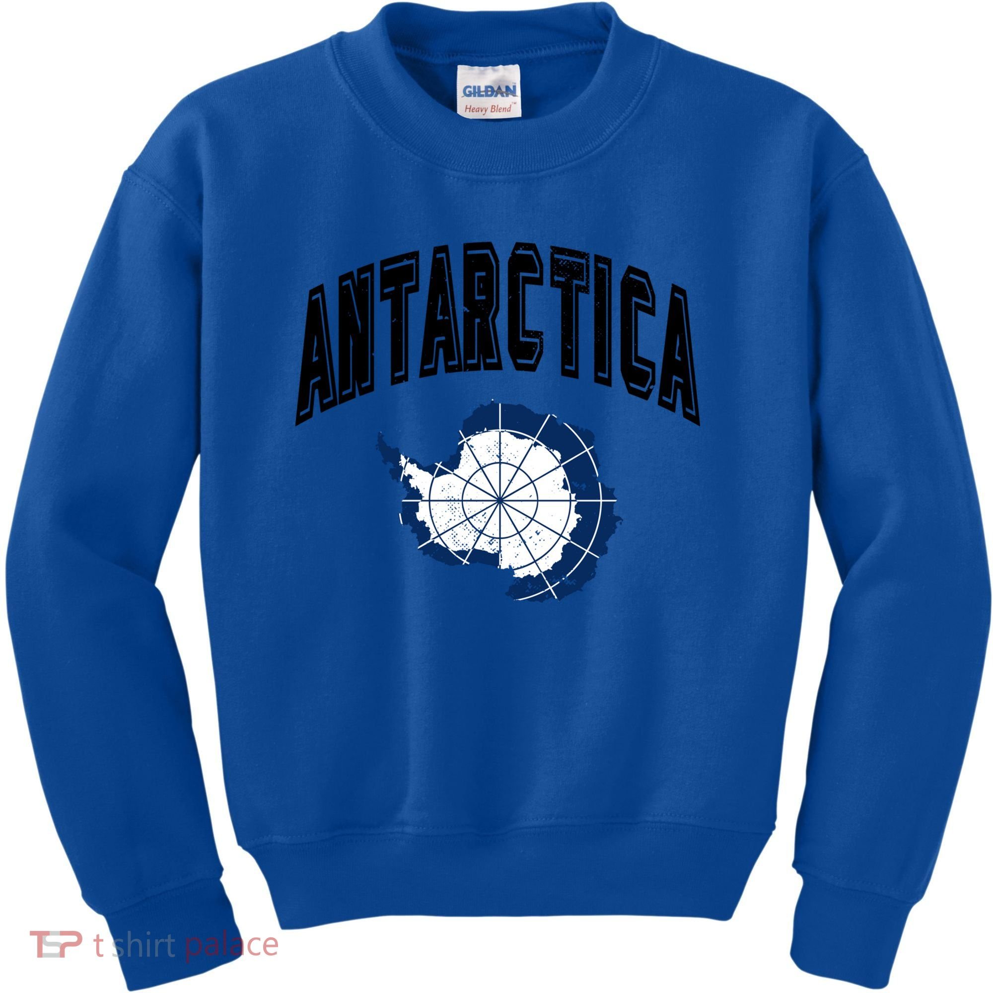 Retro Antarctica Athletic Map And Flag Meaningful Gift Kids Sweatshirt